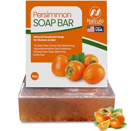 Natrulo Jabón De Caqui Para El Control Del Olor Corporal – Gel De Ducha Purificante Y Desodorizante Con Caqui Japonés Y Extracto De Té Verde Para Elim