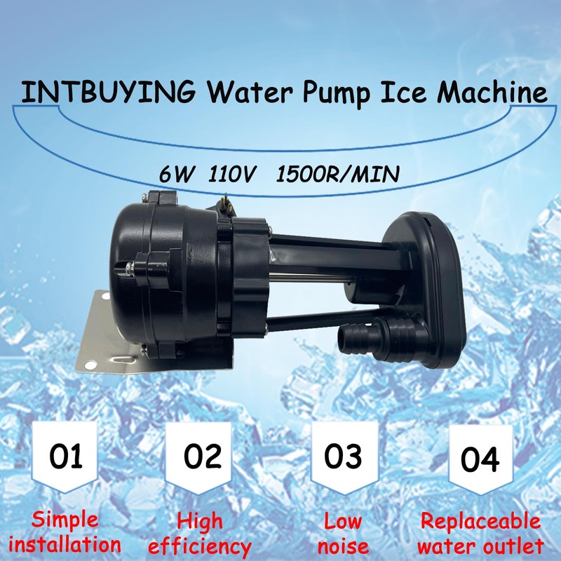 INTBUYING Ice Maker Water Pump Ice Machine Universal Pump 6W