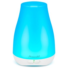 Homeweeks Diffusers, 100ml Colorful Essential Oil Diffuser with Adjustable Mist Mode, Auto Off Aroma for Bedroom/Office/Trip (100 ML 1 Pack)