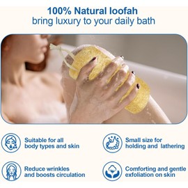 Esponja de Lufa Natural AhaTopia 6'' – Exfoliación Suave y Eco‑Friendly