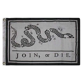 JumpingLight 2x3 Join or Die Benjamin Franklin Snake Flag 2x3 House Banner Brass Grommets - Quality Flags