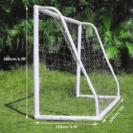 10x6.5ft Soccer Goal Set For Backyard, Youth Soccer Goal With Weatherproof UPVC Frame, Soccer Nets, Carry Bag, Ground Stakes, Backyard Soccer Goal