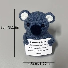 Yueser Pocket Hug Positive Potato, Positive Koala Courage Gift Encouragement Lucky Charm Motivational Gifts Best Friend Good Mood Gifts Friends Positive Gifts with Keyring