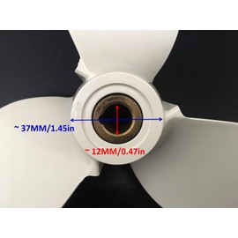 Boat Motor Old Shear Pin Type 6E0-45943-00-EL Propeller 3X7-1/2X7" for Yamaha Outboard 4HP 5HP Marine 2/4-stroke Engine