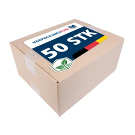 Folding Cardboard Boxes Pack of 50 | 295 x 235 x 145 mm | Brown Boxes for Posting | Sturdy Shipping Boxes Made of Corrugated Cardboard | Pack of DHL