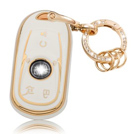 LEERLY Key Fob Cover for Buick Accessories, White