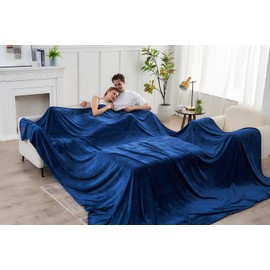 Commollis Oversized King Fleece Blanket 120"x120", Giant Huge Blanket 10'x10' Blanket for Bed, Sofa,Travel and Camping, California Huge Flannel Big Throw BlanketFits The Whole Family and Outdoor