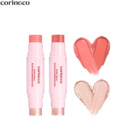 CORINGCO Glow Touch Blush & Illuminator Stick 5g & 5.5g, Shade:02 Sunkissed
