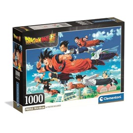 Clementoni Jigsaw Puzzle 1000 pieces, Dragonball, Puzzle for Adults 14-99 Years, Compact box, Made in Italy, 39955