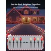 Konictom 19.5FT Red and White C9 Christmas Pathway Lights, Outdoor
