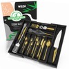 Utensil Organizer Silverware Drawer Organizer - Bamboo Expandable Cutlery Tray