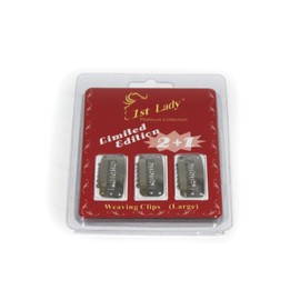 1st Lady © (36 Pieces) (Sizes: Small, Medium, Large) U Shape Steel Snap Weaving Clips For Feather Hair Extensions Wigs Weft (Colors: Black, Brown, Blonde, Silver (Large (35mm x 15mm), Silver)