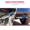 Upower Exhaust Muffler, 3 inch Straight Through Stainless Steel Exhaust