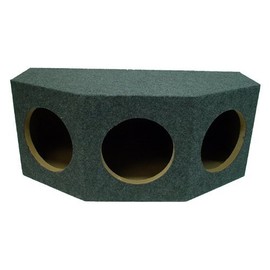 Car Audio Triple 10" Sealed Subwoofer Rear Angle 3 Sub Box Stereo Enclosure
