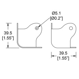 Penn/Elcom 8- 3 Leg Metal Corners, Black, Case, Speaker Cabinet, Amp