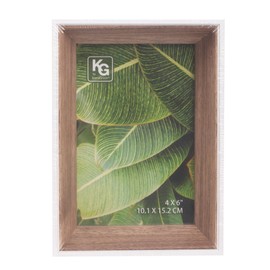 Kiera Grace Icon 4" x 6" Shadow Box Picture Frame - Desk Horizontal Wooden Shadow Display Case for Tabletop and Wall Hanging Decor, White Edge