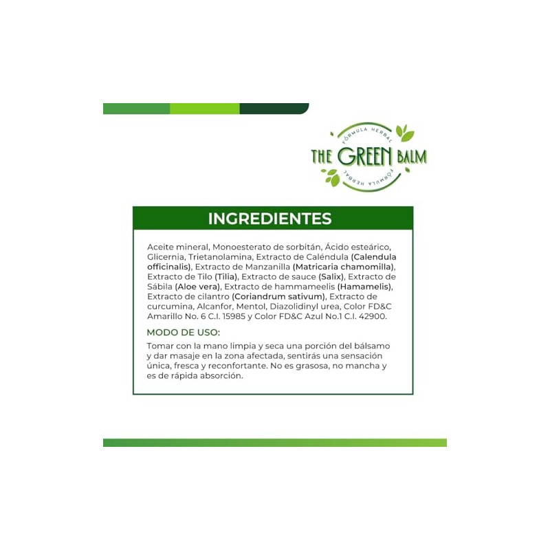 The Green Balm, Fórmula Herbal, 250 g
