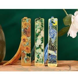 3 Pieces Hollow Metal Page Markers with Tassels, Gifts for Book Lovers, Writers, Teachers, Students, Birthday, Christmas