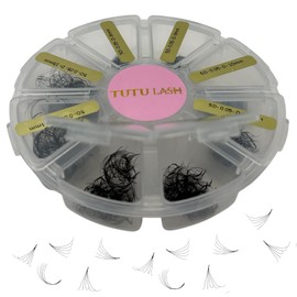 5D Promade Lashes 1120 Fans Loose lash fans pro made mix lengths 0.05 thickness D Curl (8-15mm Lengths) promades premade lash extensions Tutu Lash (5D D Curl Mix 8-15mm)