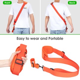 YOUSHARES Weed Trimmer Shoulder Strap - Trimmer Harness, Weed Wacker Strap Nylon Belt for Brushcutter & Strimmer Compatible with Most Grass Trimmer（Orange）