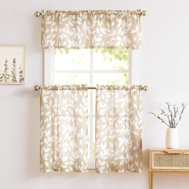 Treatmentex - Cortinas de cocina de hojas de 36 pulgadas,