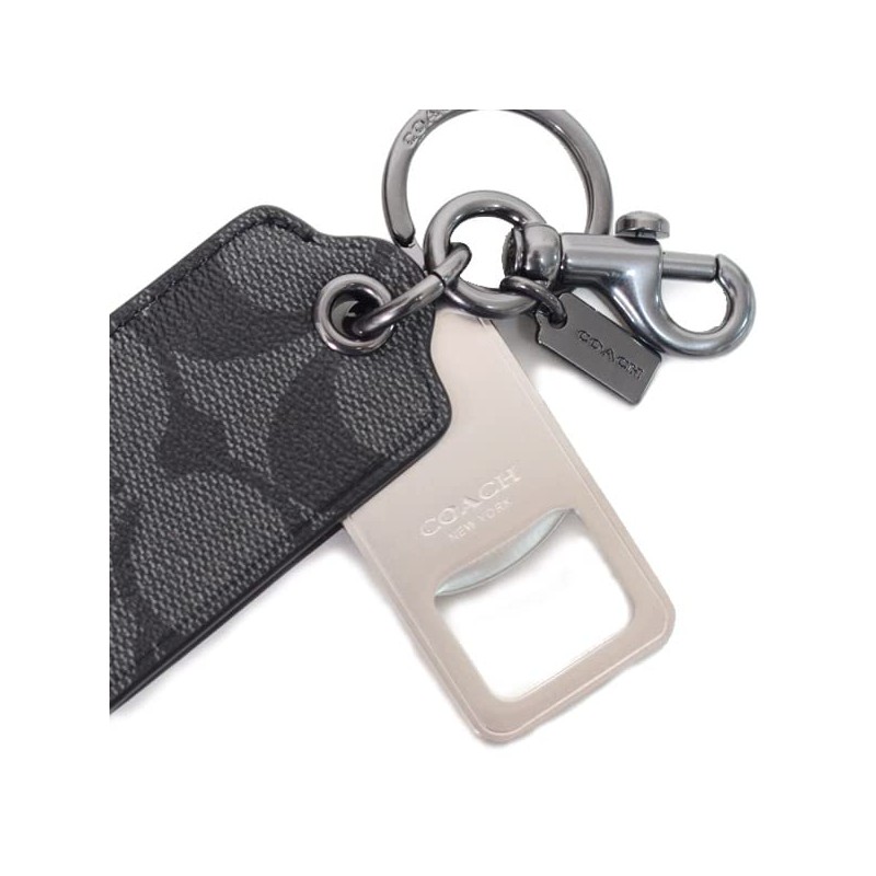 Coach Key Chain COACH Coated Canvas Leather Signature Key Ring