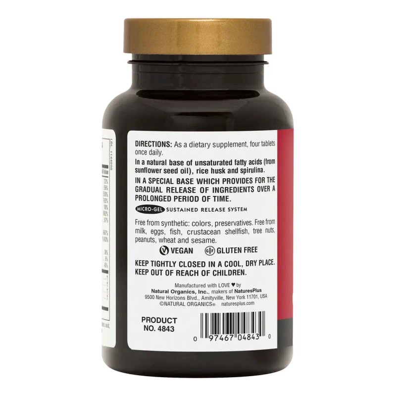Suplemento multivitamínico en tabletas NaturesPlus de 120 onzas