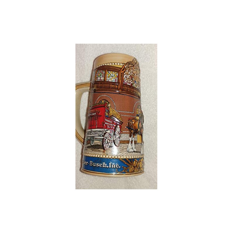 BUDWEISER HISTORICAL LANDMARK SERIES, CLYDESDALE STABLES, EST. 1885, BEER STEIN