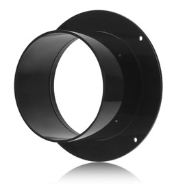 HOXHA 4” Duct Connector Flange Plastic 4 Inch Dust Collection Fittings Dryer Vent Connector Flange For Heating Cooling Ventilation System, Black