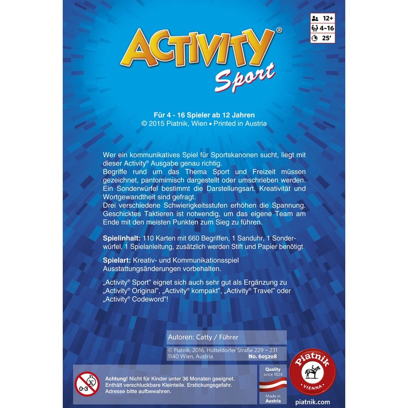 Piatnik 6052 6052-Activity, Activity Sport