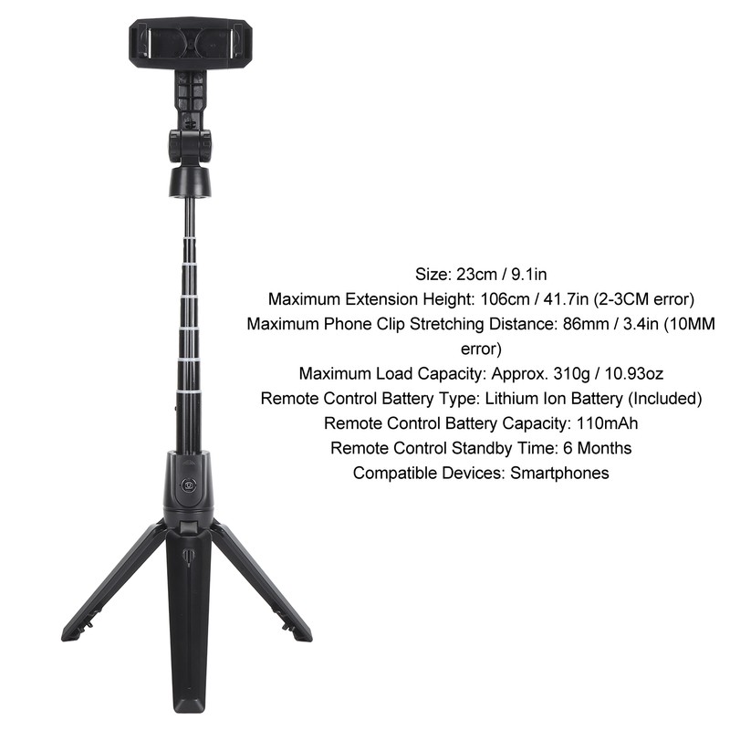 Selfie Stick 41.7 Inch Extendable Selfie Stick Tripod Phone Tripod