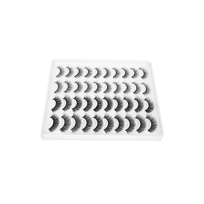 Pestañas Postizas 3D Faux Mink, Juego de 20 Pares Largas