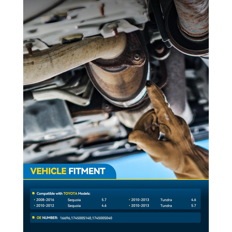 PHILTOP Front Left High FLow Stainless Steel Catalytic Converter Kit