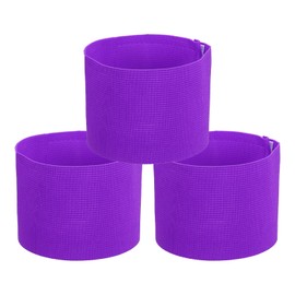 PATIKIL Football Captain's Bracelet, Pack of 3 Captain's Bracelets for Football, Elastic Captain's Armband Sports Captain's Bracelets for Teenagers, Adults, Football Team Training, Purple