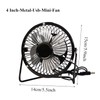 Sokelinn-six 4 Inch Small Usb Desk Fan, Metal Mini Quiet