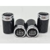 Exotic Carbon Fiber Silver Outline "B" Logo on a Black
