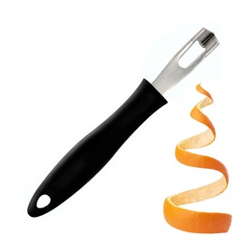 MYUBWTF Professional Channel Knife & Citrus Zester - Stainless Steel Garnishing Tool for Lemon, Orange, Lime - Ergonomic Handle, Ultra-Sharp Blades (Dishwasher Safe)