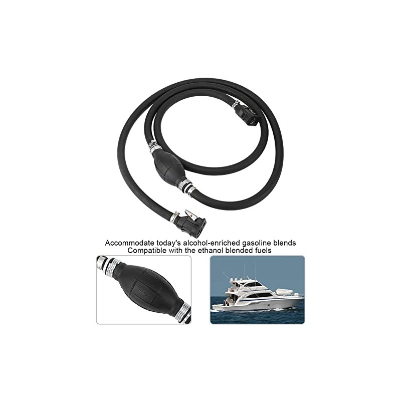 Marine Johnson 3/8in Boat Motor Fuel Gas Hose Line Assembly
