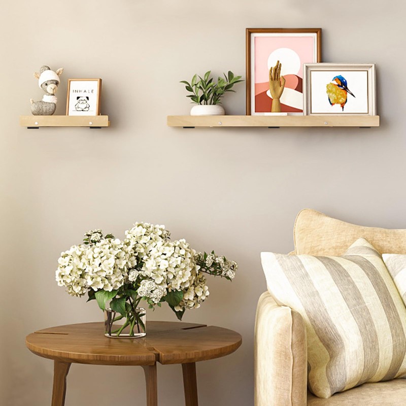 CONNOO 6 Pack Heavy Duty Thick Shelf L Brackets, 8