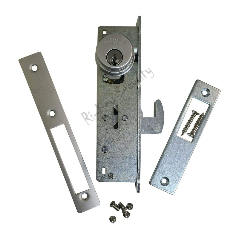 Storefront Door Mortise Lock Hook Deadbolt with 2 Cylinders Adams