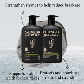 California Naturals Mens Re:Gro Shampoo and Conditioner Set, Anti-Thinning & Hair Growth Support, All Hair Types, Vegan, Natural, Cruelty, Silicone, Paraben & Sulfate Free for Men, 20 fl oz