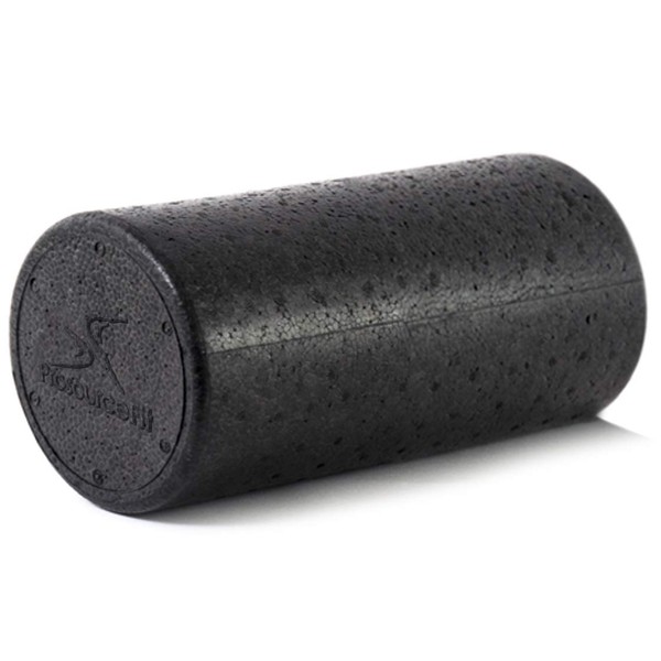 ProsourceFit High Density Extra Firm Foam Roller for Muscle Therapy and Balance Exercises 12”x 6”Black