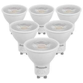 DEWENWILS 6-Pack GU10 LED Bulb Dimmable, 3000K Warm White GU10 Bulb Replacement for Track Lighting, 500LM, 7W(50W Equivalent) LED Light Bulb for Kitchen, Range Hood, Living Room, Bedroom