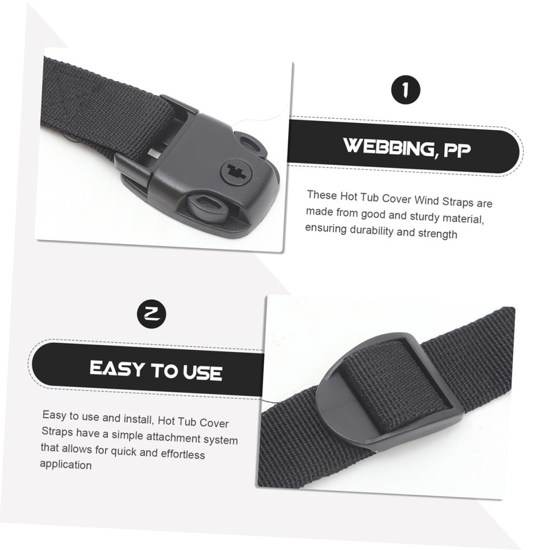 ORFOFE 1Set Heavy Duty Straps for Hot Tub Covers Secure