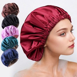 Waterproof Hat Sauna Hair Cap Shower Cap Bath Spa Hair Turban Beauty Salon Sauna Cap 05.Red/ONESIZE 2ea
