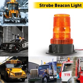 LIANGREN 30 LED Strobe Beacon Light Forklift Truck Rooftop Amber Emergency Warning