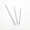 3Pcs Silver Nylon Wire Rope Threader Needle Big Eye Knitting