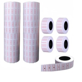 Genérico 40 Rollos con 16,000 Piezas Etiquetas Adhesivas de Precio, Papel de Etiqueta de una Sola para Etiquetadora MX5500, 21x12mm