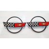 AUTO 2PC 1984-1996 C4 Corvette Black Red Front Nose Hood