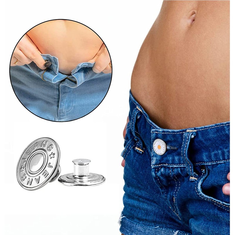 BTtime Jeans Buttons Metal Buttons 17mm Set of 10 Screw